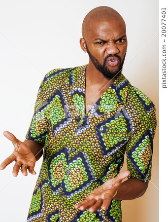 portrait of young handsome african man wearing portrait of young handsome african man wearing 20077401