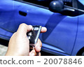 hand holding a car's remote control 20078846