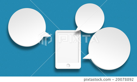 Sumaho (tablet) and speech balloon 20078892