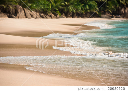 Tropical beach at Mahe island Seychelles 20080620