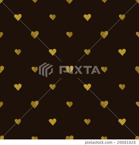 Golden hearts seamless pattern - Stock Illustration [20081828] - PIXTA