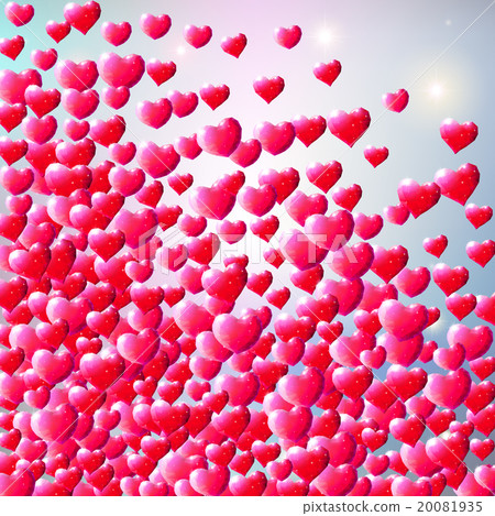 Valentines Day background with gem hearts Valentines Day background with gem hearts 20081935