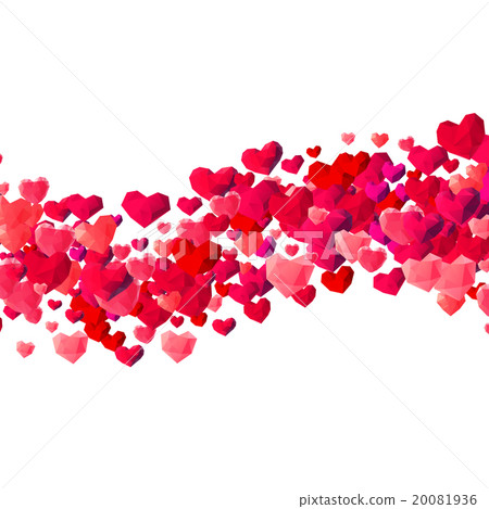 Valentines Day background with scattered hearts 20081936