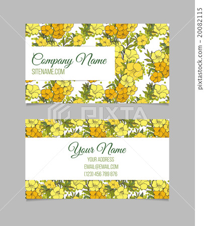 Double-sided floral business card Double-sided floral business card 20082115