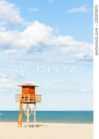 lifeguard cabin on the beach in Narbonne Plage 20083601