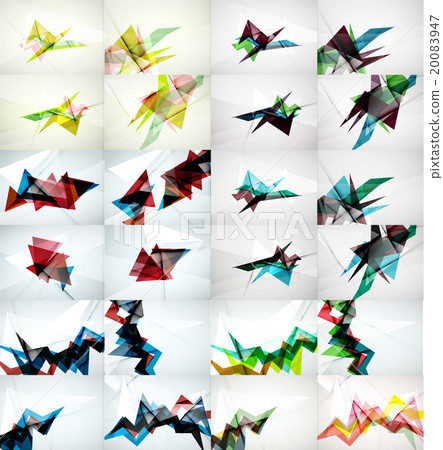 Set of triangle design geometric abstract - Stock Illustration ...