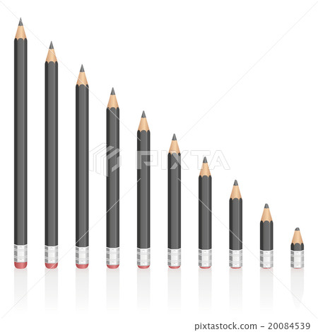Graphite Pencils Reduction Different Sizes Graphite Pencils Reduction Different Sizes 20084539