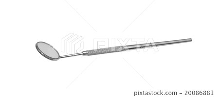 One dental mirror isolated on white 20086881