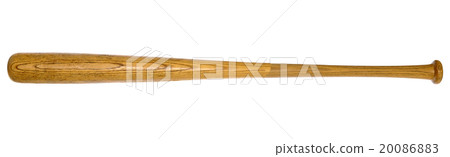 Closeup of baseball bat isolated Closeup of baseball bat isolated 20086883