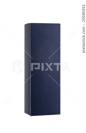 Blue box on white background Blue box on white background 20086891