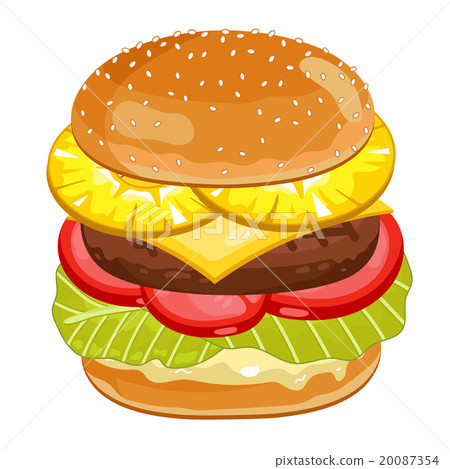 Burger on white background. 20087354