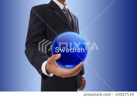 Businessman with swedish word. 20087539