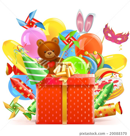 Vector Celebration Concept with Gift Vector Celebration Concept with Gift 20088370