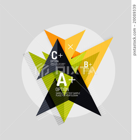 Paper style abstract geometric shapes with 20089339