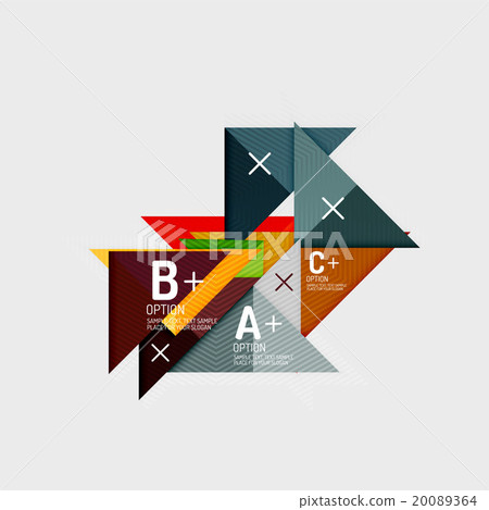 Paper style abstract geometric shapes with 20089364