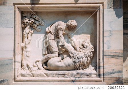 Detail of Milan Cathedral or Duomo di Milano in 20089821