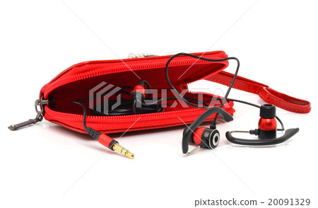 bag for headphones isolated on white background bag for headphones isolated on white background 20091329