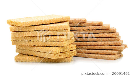 Crispbread isolated on white background Crispbread isolated on white background 20091461