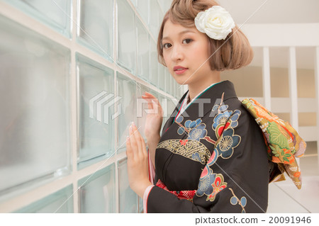 長袖和服 成年慶祝 髮型 20091946