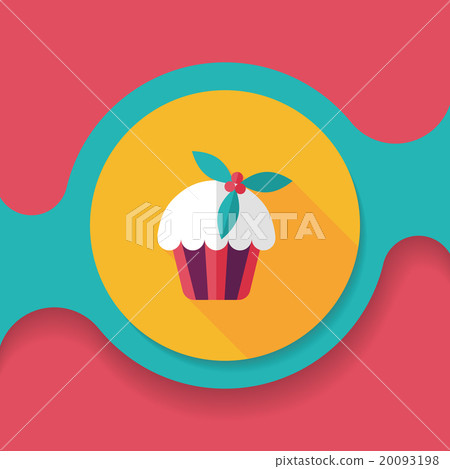 Christmas cake flat icon with long shadow,eps10 Christmas cake flat icon with long shadow,eps10 20093198