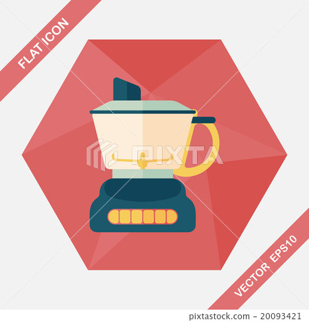 kitchenware electric juicer flat icon with long shadow,eps10 20093421