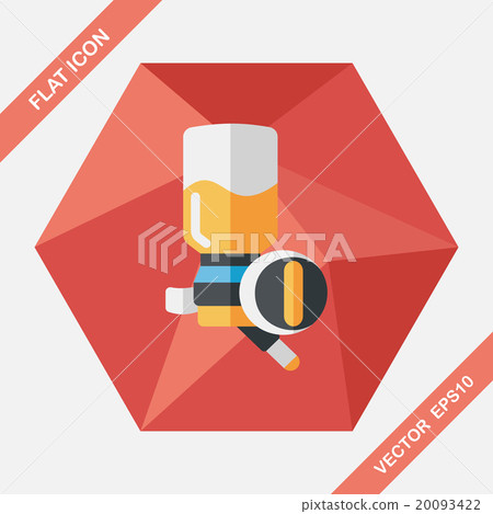 Pet water drinking flat icon with long shadow, eps10 Pet water drinking flat icon with long shadow, eps10 20093422