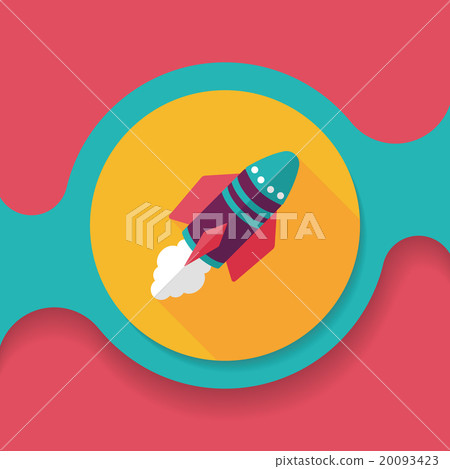 Spaceship flat icon with long shadow,eps10 Spaceship flat icon with long shadow,eps10 20093423