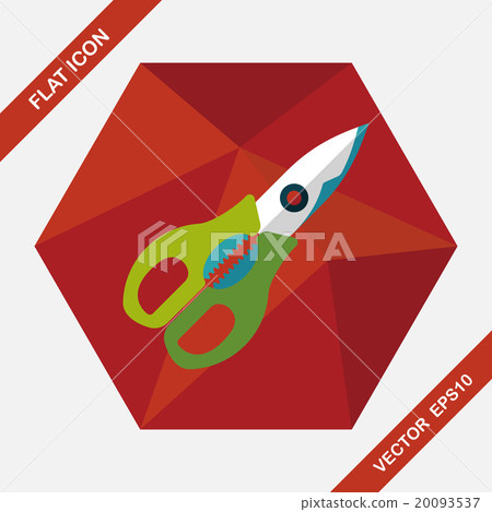 kitchenware scissors flat icon with long shadow,eps10 kitchenware scissors flat icon with long shadow,eps10 20093537