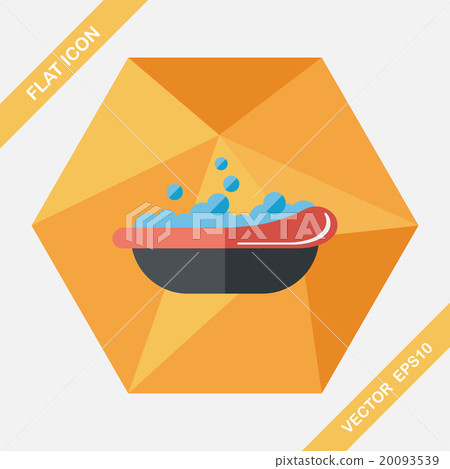 baby bath flat icon with long shadow,eps10 baby bath flat icon with long shadow,eps10 20093539