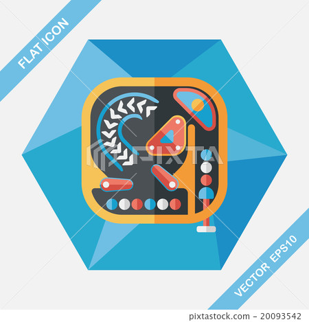Pinball flat icon with long shadow,eps10 Pinball flat icon with long shadow,eps10 20093542