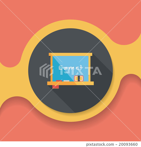 Chalkboard flat icon with long shadow,eps10 20093660