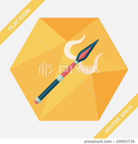 Halloween devil fork flat icon with long shadow,eps10 20093716