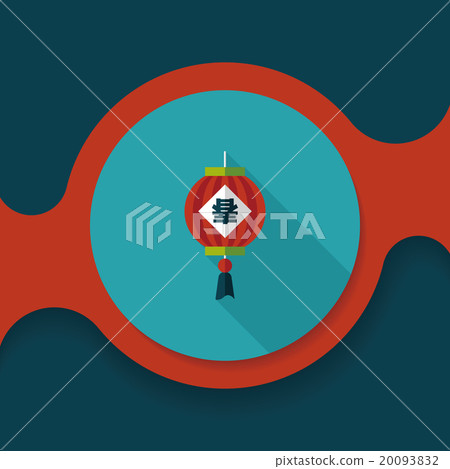 Chinese New Year flat icon with long shadow,eps10, Chinese festi Chinese New Year flat icon with long shadow,eps10, Chinese festi 20093832