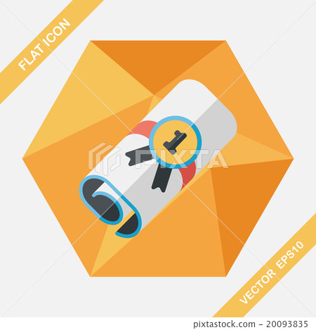 diploma flat icon with long shadow,eps10 diploma flat icon with long shadow,eps10 20093835
