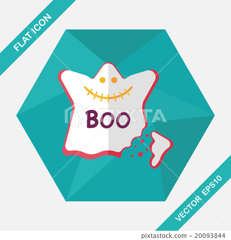 Halloween cookies flat icon with long shadow,eps10 Halloween cookies flat icon with long shadow,eps10 20093844
