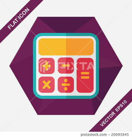 calculator flat icon with long shadow,eps10 calculator flat icon with long shadow,eps10 20093845