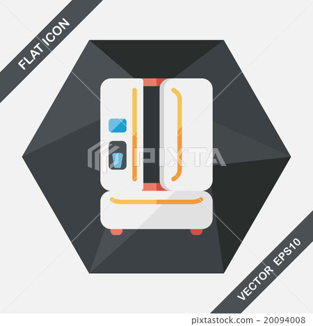 Kitchenware refrigerator flat icon with long shadow,eps10 Kitchenware refrigerator flat icon with long shadow,eps10 20094008