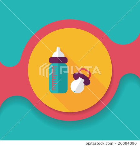 Baby bottle flat icon with long shadow,EPS 10 Baby bottle flat icon with long shadow,EPS 10 20094090