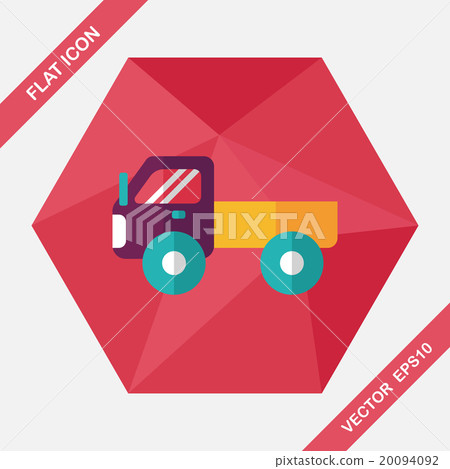 Transportation truck flat icon with long shadow,eps10 Transportation truck flat icon with long shadow,eps10 20094092