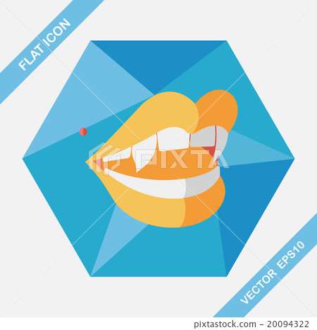Halloween fangs flat icon with long shadow,eps10 Halloween fangs flat icon with long shadow,eps10 20094322