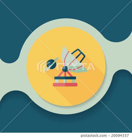 Space Telescope flat icon with long shadow,eps10 Space Telescope flat icon with long shadow,eps10 20094337