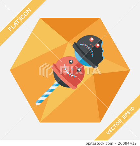 halloween candy flat icon with long shadow,eps10 20094412