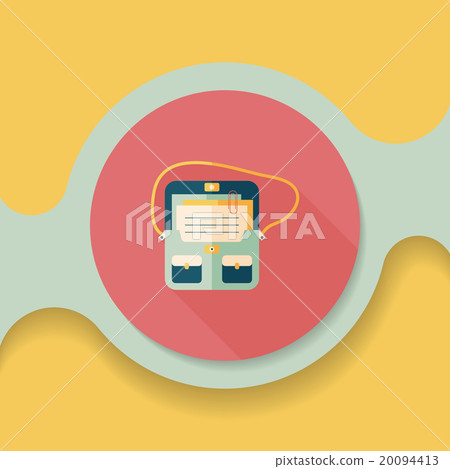 briefcase school bag flat icon with long shadow,eps10 20094413