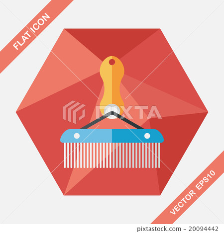 Pet dog brush flat icon with long shadow,eps10 Pet dog brush flat icon with long shadow,eps10 20094442