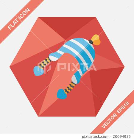 Valentine's Day winter hat flat icon with long shadow,eps10 Valentine's Day winter hat flat icon with long shadow,eps10 20094985