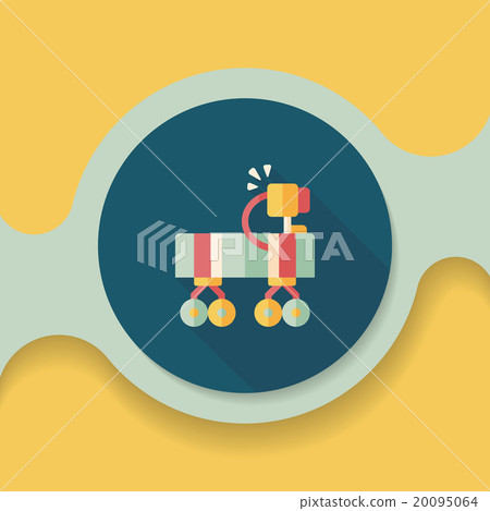 Space Rover flat icon with long shadow,eps10 20095064