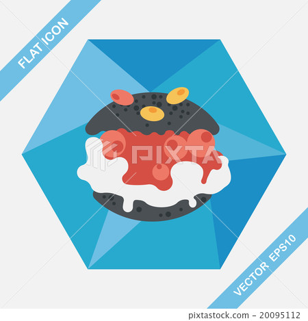 Cream puffs flat icon with long shadow,eps10 Cream puffs flat icon with long shadow,eps10 20095112