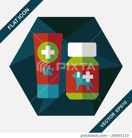 Pet drug flat icon with long shadow,eps10 Pet drug flat icon with long shadow,eps10 20095113