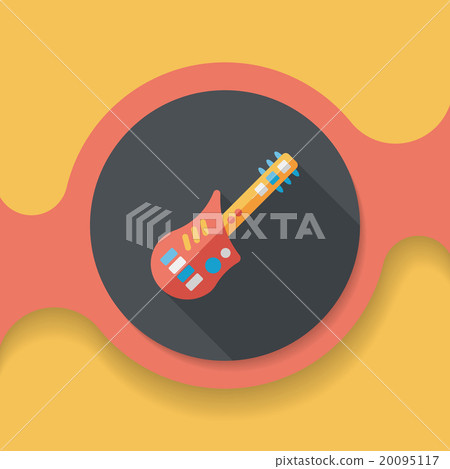 guitar toy flat icon with long shadow,eps10 guitar toy flat icon with long shadow,eps10 20095117