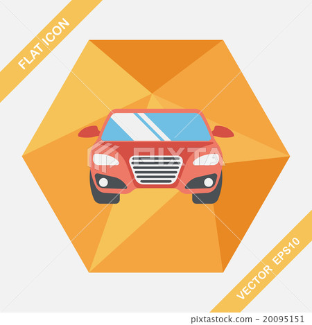 Transportation car flat icon with long shadow,eps10 Transportation car flat icon with long shadow,eps10 20095151
